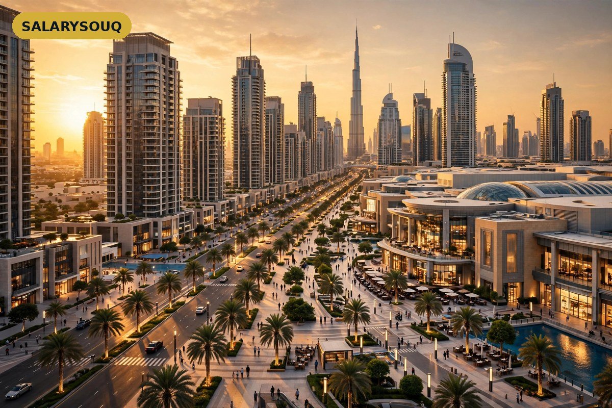 Downtown Dubai and The Dubai Mall area, developed by Emaar Properties
